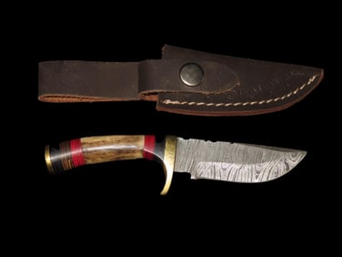6 1/2" Bone Handle Damascus Knife