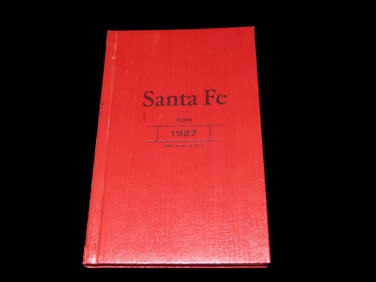 1927 Santa Fe Railroad Hardback Notebook