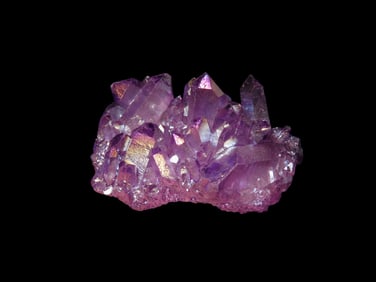 23 gram Crystal Quartz Cluster Formation Coated in Titanium Geode