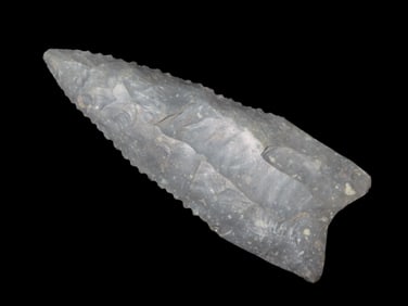 2 5/8" Dalton, Keele COA, Kentucky, Grey Chert, Ex. Walt McIntire Collection.
