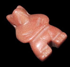 1 1/4" Red Jasper Bear Effigy Zuni Fetish, pendant
