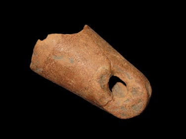 1 3/4" Mississippian Pottery Pipe, found in Lewis Co., , Missouri, Ex Jake Vahle Collection