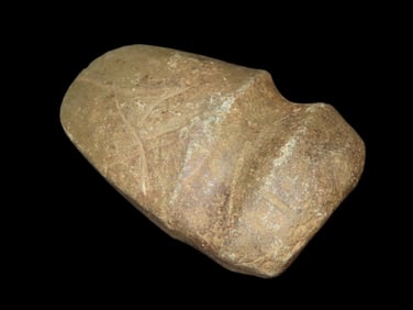 3 7/8" 3/4 Groove Axe, found in Hancock Co., Illinois