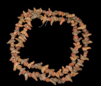 24" Strand of Pre-Columbian Bird Effigy Beads, found in Peru