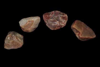 Group of 4 Lake Superior Agates, all found in NE Missouri, Ready for Polishing!