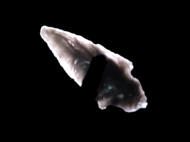 1 7/16" Obsidian Hayes, found in Central Arkansas, Ex Westbrook Collection