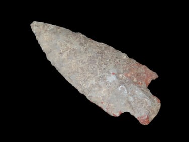 3 1/4" Etley, made of colorful chert, found in NE Arkansas, Ex Michael Knabe Collection