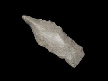 1 7/8" Paleo Midland Drill, Heavy Ground Base, found in NE Arkansas, Ex Michael Knabe Collection