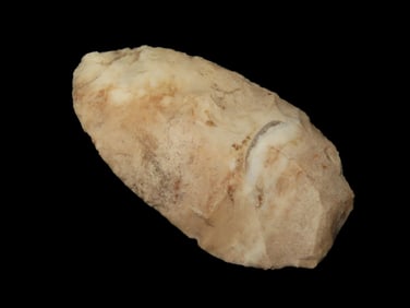 3 3/8" Ovoid Blade, Wonderful Geode Inclusion, found in NE Arkansas, Ex Michael Knabe Collection
