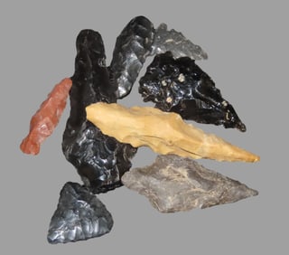 Group of Arrowheads found in Lake Co., , California