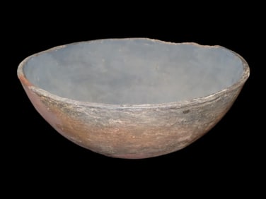 18 7//8" X 4 3/8" Bowl, Mississippian Bowl, Restored, Found in New Madrid Co., , Missouri