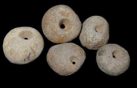 Set of Stone Beads, ex Dave Harvey, Found Near Spiro, Oklahoma