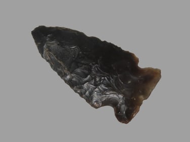1 9/16" Side Notch Translucent Root Beer Chert, ex Michael Knabe