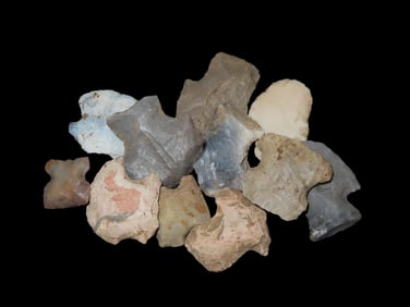 Set of 10 Blunt Stunner Arrowheads, ex Randall Kimbrell, Found in Jackson Co., , Illinois