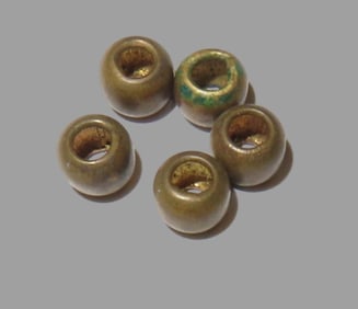 Authentic Set of Iroquois Copper Beads from a Historic Breast Plate