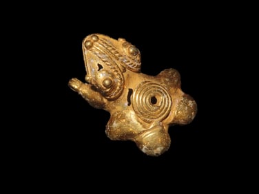 Frog Pendant Pre-Columbian Tairona Tumbaga,Found In Colombia South America
