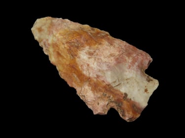 2'' Mega Color Red,Pink,Orange,White,Brown Arrowhead,Found In N.E Arkansas,Ex Michael Knabe