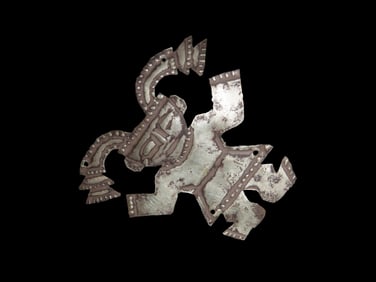 pre Columbian,Silver Human Effigy Decoration Found In Peru