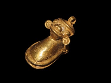 Pre Columbian Tairona Tumbaga Figurine Made From A Gold/Copper Alloy