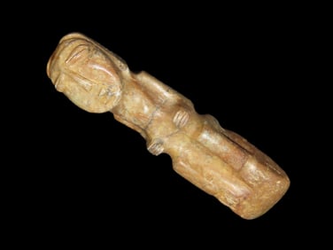 Pre Columbian 3 5/8'' Tall Stone Medicine Man,Found In Argentina