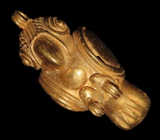Pre Columbian Tairona Tumbaga Figurine Made From A Gold/Copper Alloy