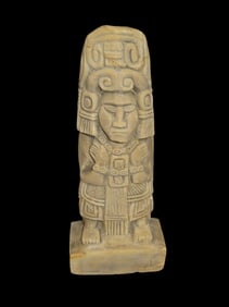 7 1/4'' Idol Statue Dense Limestone,Found In South America Pre Columbian