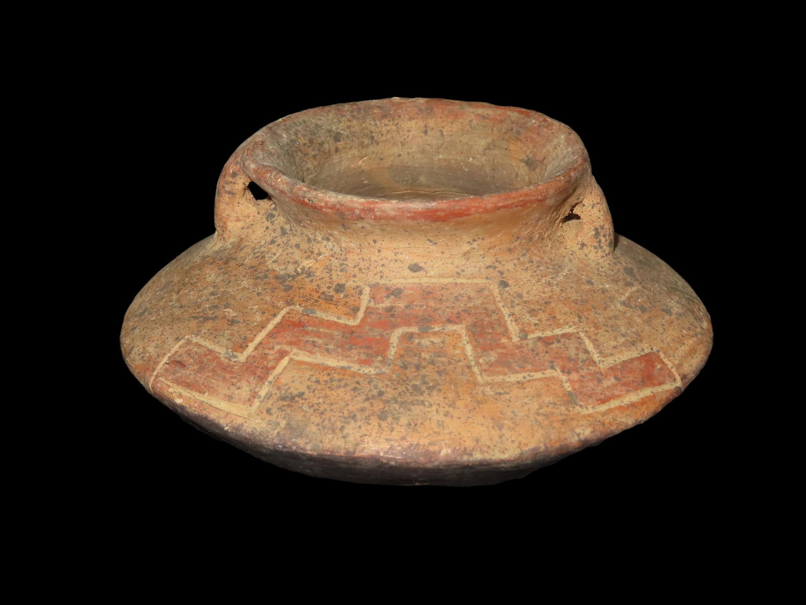5'' dia. Pre Columbian Pottery Vessel Appears Solid,Found In South America (1 of 5)