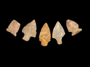 5 Nice Arrowheads,Found In Texas,Kentucky,Arkansas,Kentucky,Illinois