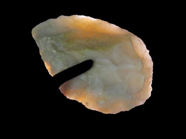 2 1/2'' Translucent Hixton Quartz Blade,Found In Wisconsin