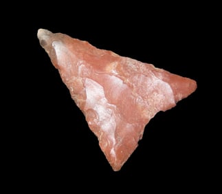 7/8'' Red Fort Ancient Triangle,Found In Southern Ohio