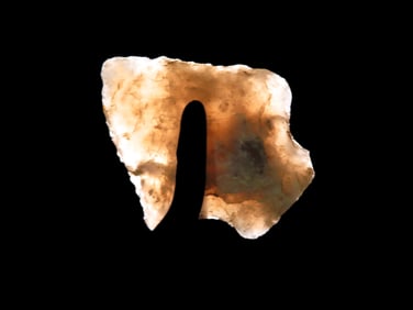 Translucent Smoky Quartz Stemmed Point,Found In Jefferson Co Kentucky
