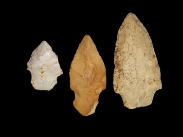 Set of 3 Adena Pts, found in Illinois
