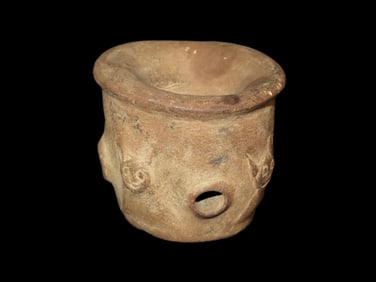 2 3/8" x 2 7/8" Council Pipe, Davis COA, Found in Cahokia Area, made of Sandstone, late Prehistoric
