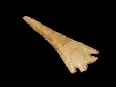 3 5/8" Fish-Tail Hardin, Motley COA, Found in Randolph Co., Illinois, Ex Raymond Mueller, Ex Herb
