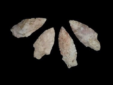 Group of Woodland Pts, Adena/Square Stem, found in St. Charles Co., Missouri
