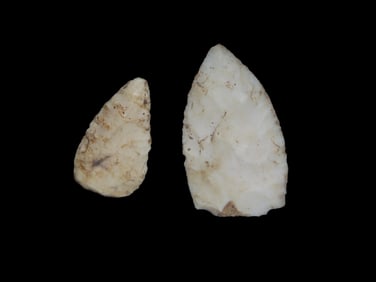 Lot of 2 Fractured Base Pts, found in Central Missouri