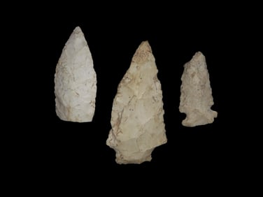 Group of Woodland Pts-Etley, Gibson, found in Madison Co., Illinois
