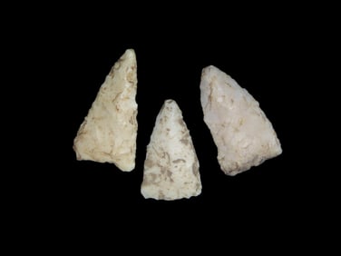 Group of 3 Madison Pts, found in St. Clair Co., Illinois