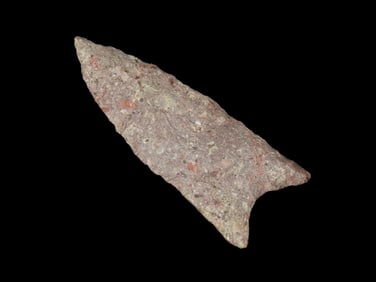 3 1/16" Dalton, Motley COA, Colorful Rhyolite material, found in Southern Missouri, Ex James