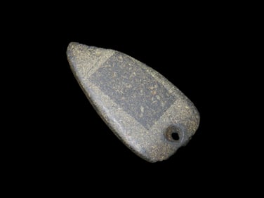 1 1/2" Granite Stone Pendant, found in Butler Co., Missouri, Ex George Robertson Collection