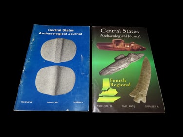 Lot of 2 Central States Archaeological Journals- January 2001/ February 2003