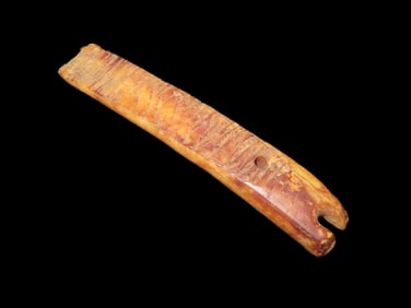4" Inuit Polished Fossil Ivory/Bone Tool, found in Alaska