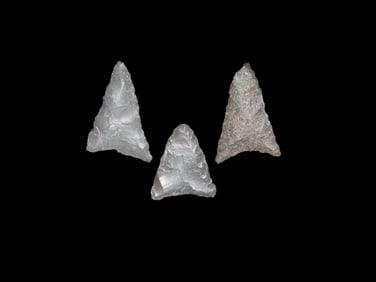 Lot of Fort Ancient Triangle Pts, found in Ohio