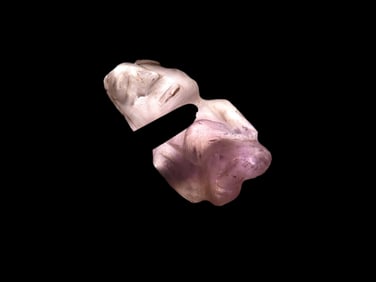 3/4" Pre-Columbian Fluorspar Human Effigy Talisman, Motley COA, found in South America, Ex Steve
