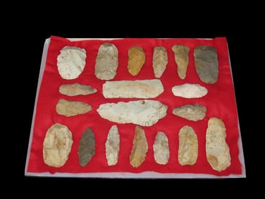 16" x 12" Nice Frame of Arrowheads out of the Michael Knobe Collection form Northeast Arkansas
