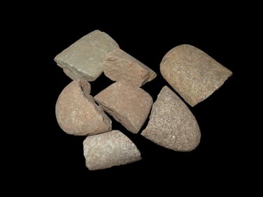 Group of Hardstone Celt Pole ends,found in West Central Illinois