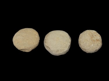 Lot of 3 Miniature Discoidal/Game Pcs, found in Southern Illinois