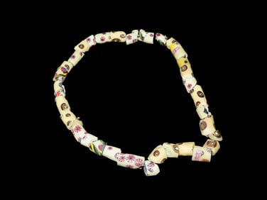 21" Strand of Vintage Venetian Millefiori African Trade Beads