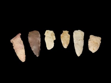 Group of 6 Common pts, found in Hancock Co., Illinois
