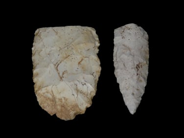 Lot of 2 Heartbreakers, found in Henry Co., Iowa on the Meyer Farm by Mervin Grosscup, 1980's